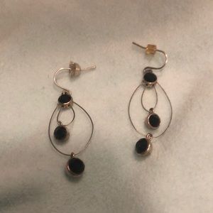 Black dangle earrings
